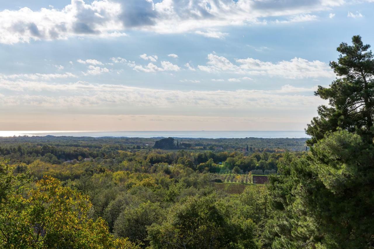 Villa Sterpazzi - Near Porec With Sea View, Private Jacuzzi, Sauna And Pool Višnjan Extérieur photo
